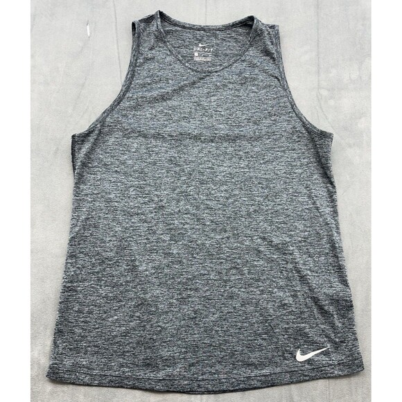 Nike Dri-Fit Tank Top Women's Small Heather Gray Athletic Workout Lightweight - Picture 1 of 7